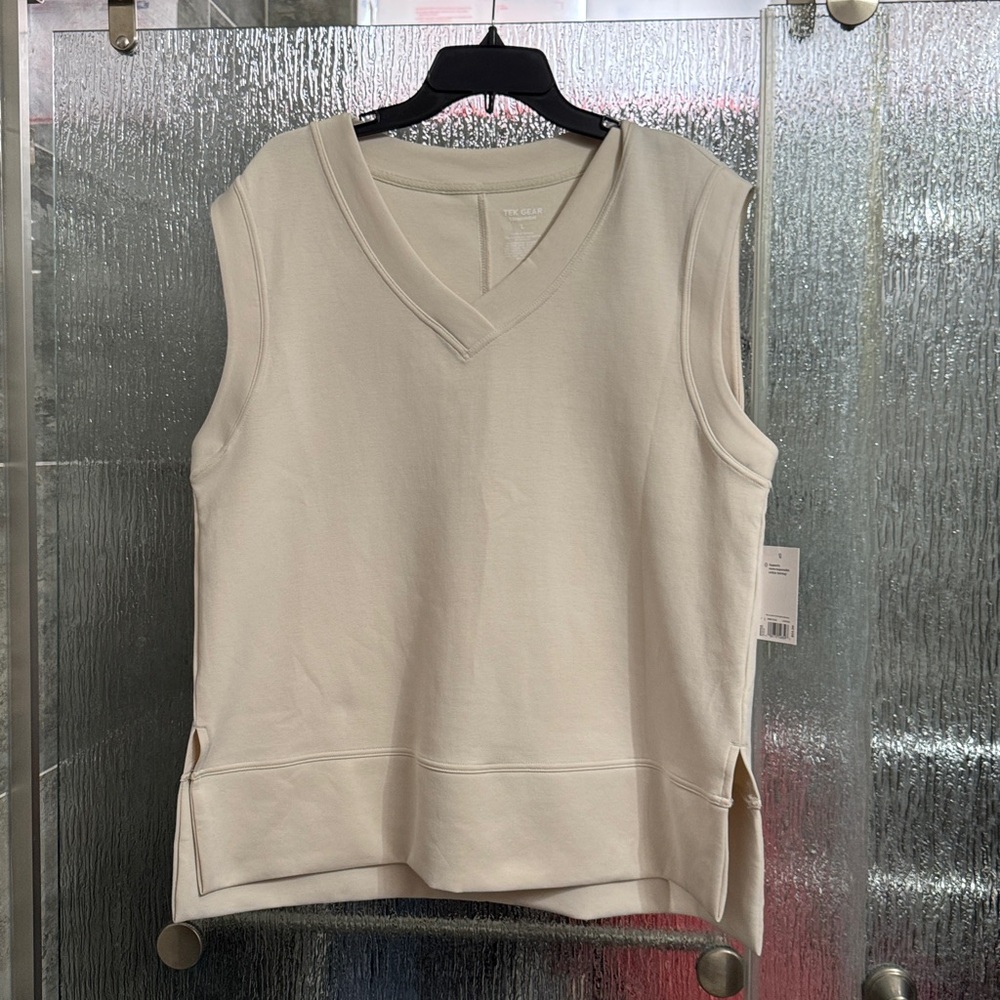 V-Neck Sleeveless Sweatshirt